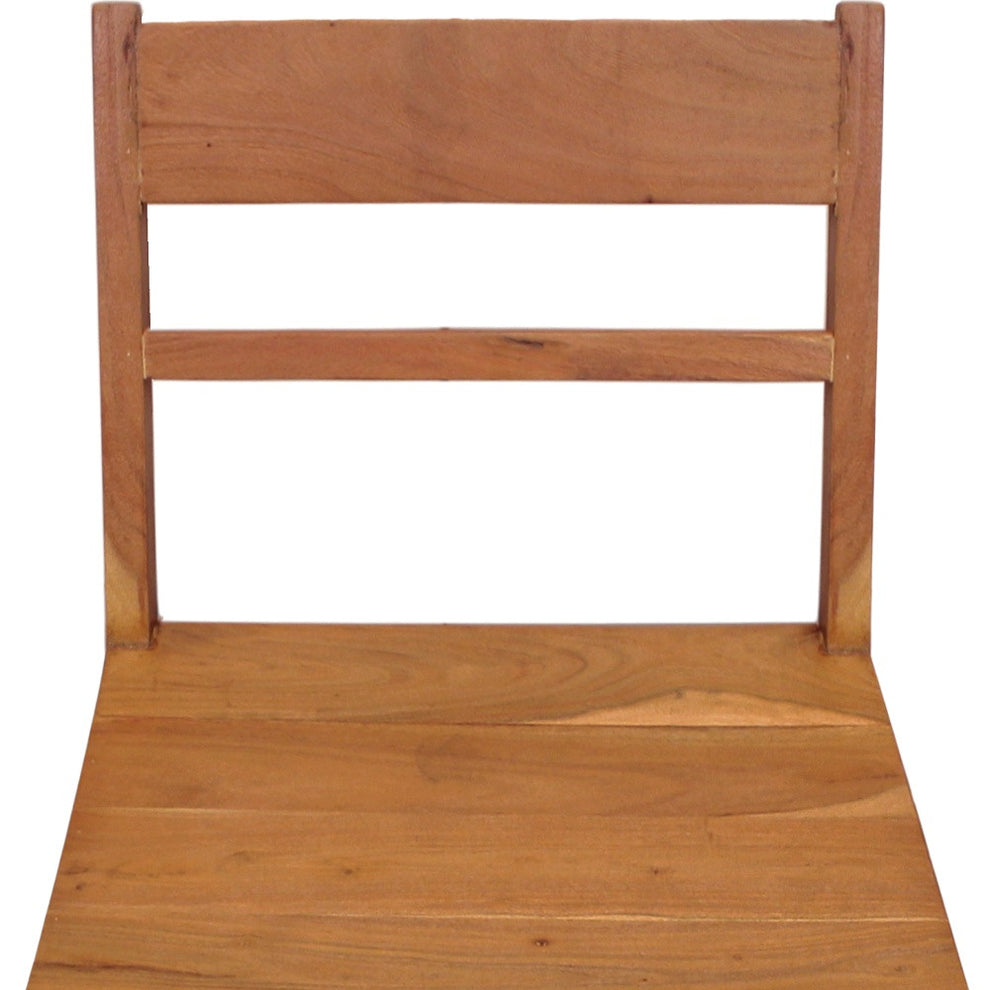 Set of Two Natural Wood Ladder Back Dining Side Chairs By Homeroots | Dining Chairs | Modishstore - 6