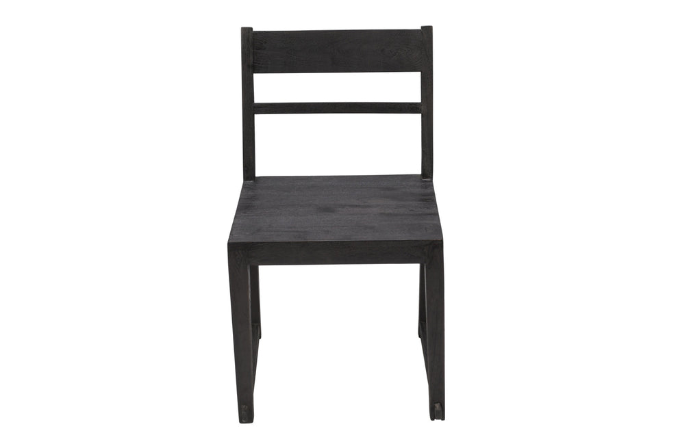 Set of Two Dark Gray Wood Ladder Back Dining Side Chairs By Homeroots | Dining Chairs | Modishstore - 4