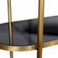 Black and Gold Glass Oval Console Table With Storage By Homeroots | Console Tables | Modishstore - 2