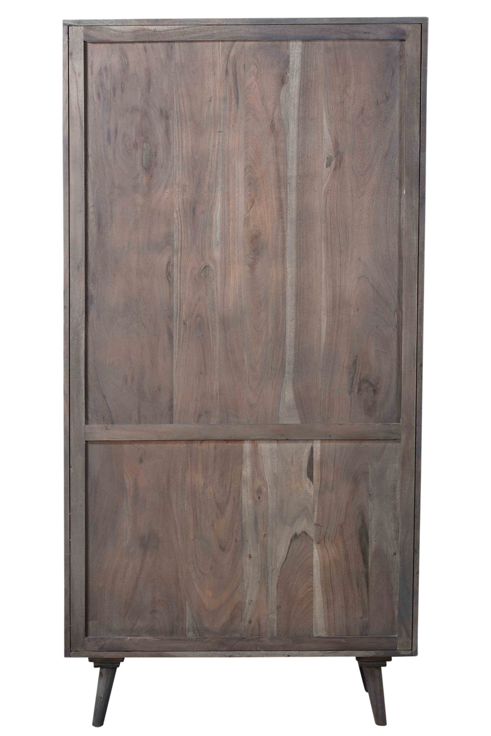 Gray Distressed Solid Wood Three Tier Bookcase with Two Doors By Homeroots | Bookcases | Modishstore - 4