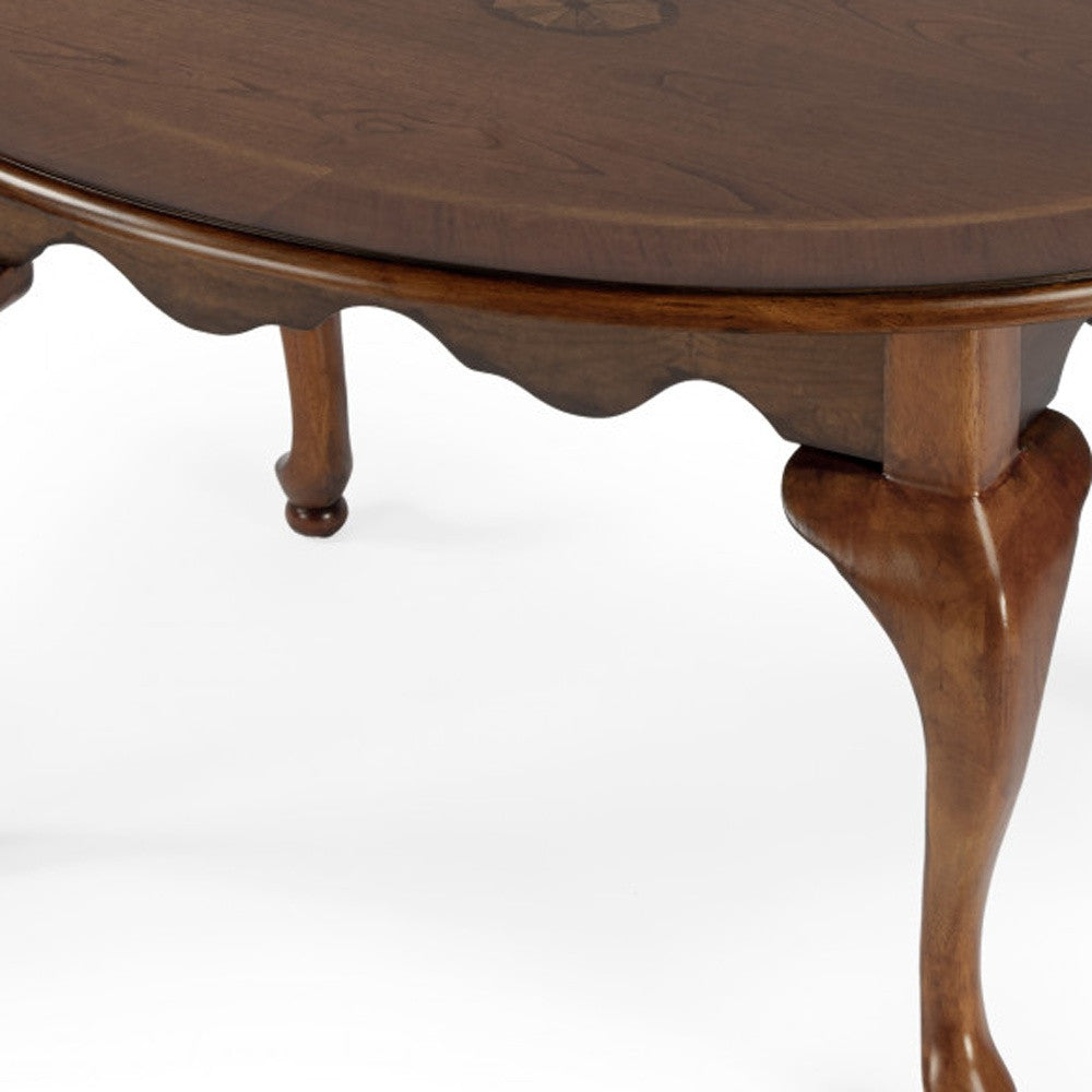 Brown Wood Oval Distressed Coffee Table By Homeroots | Coffee Tables | Modishstore - 2