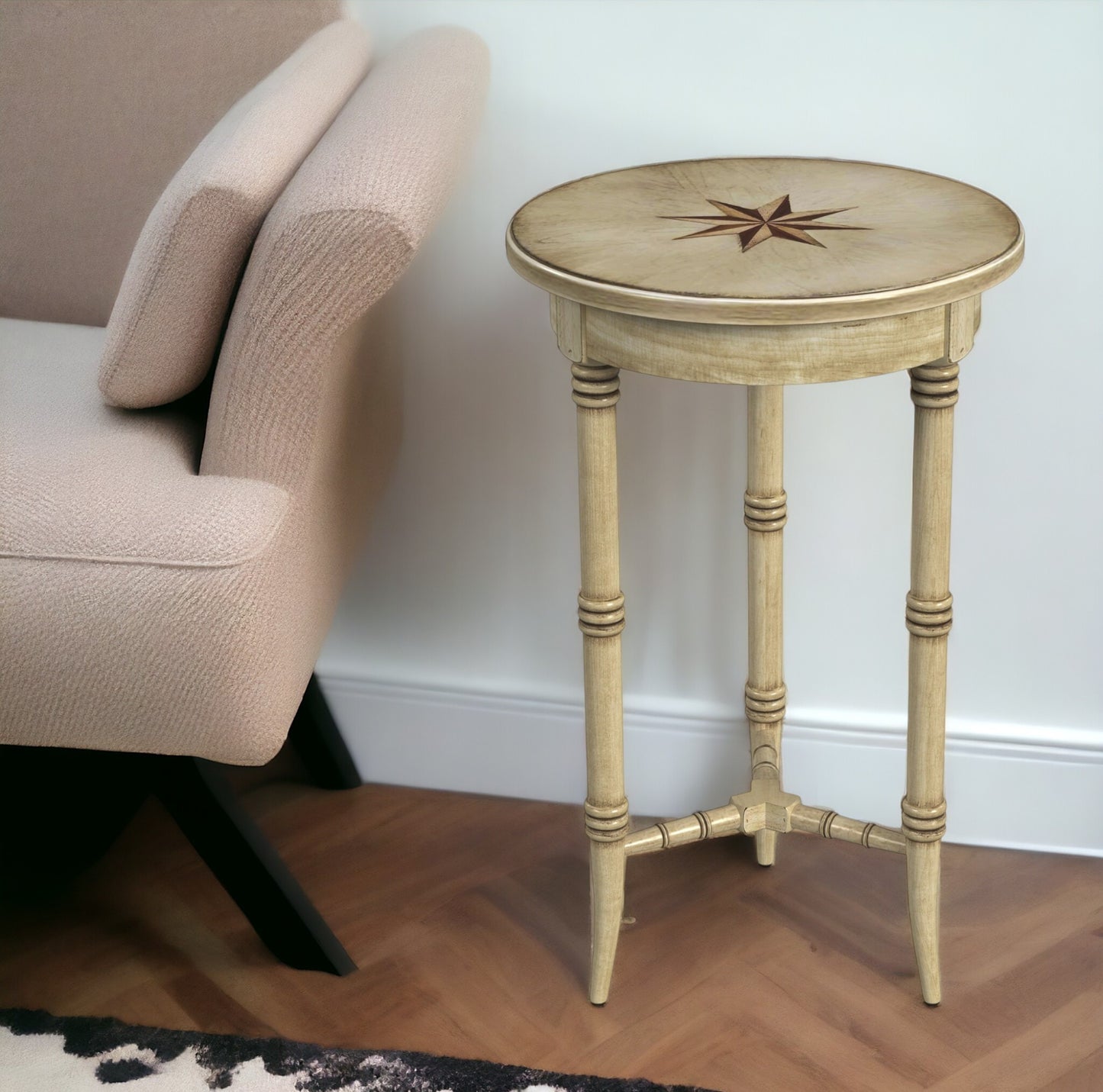 Medium Brown Manufactured Wood Round End Table With Drawer And Shelf By Homeroots | End Tables | Modishstore - 9