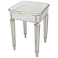 Silver Distressed Glass Square End Table By Homeroots | End Tables | Modishstore - 1