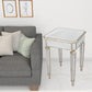 Silver Distressed Glass Square End Table By Homeroots | End Tables | Modishstore - 6