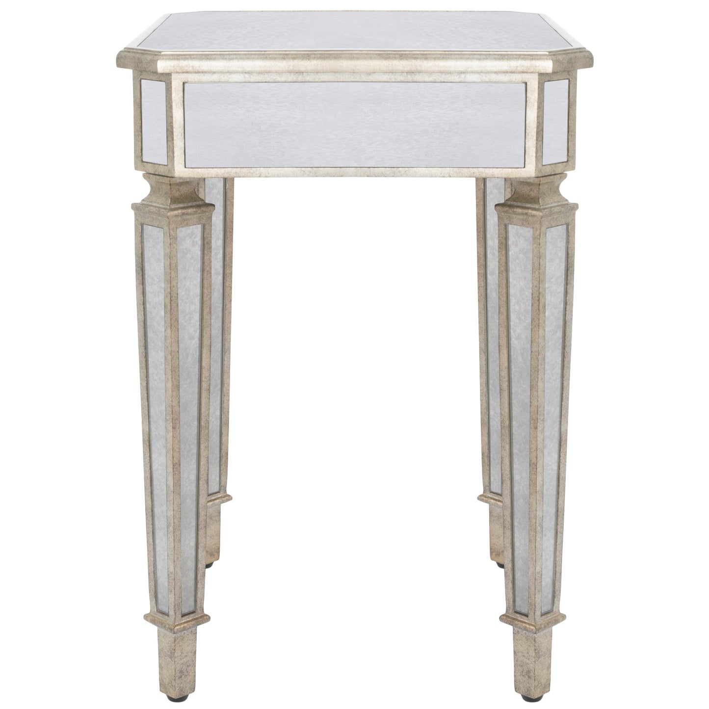 Silver Distressed Glass Square End Table By Homeroots | End Tables | Modishstore - 7