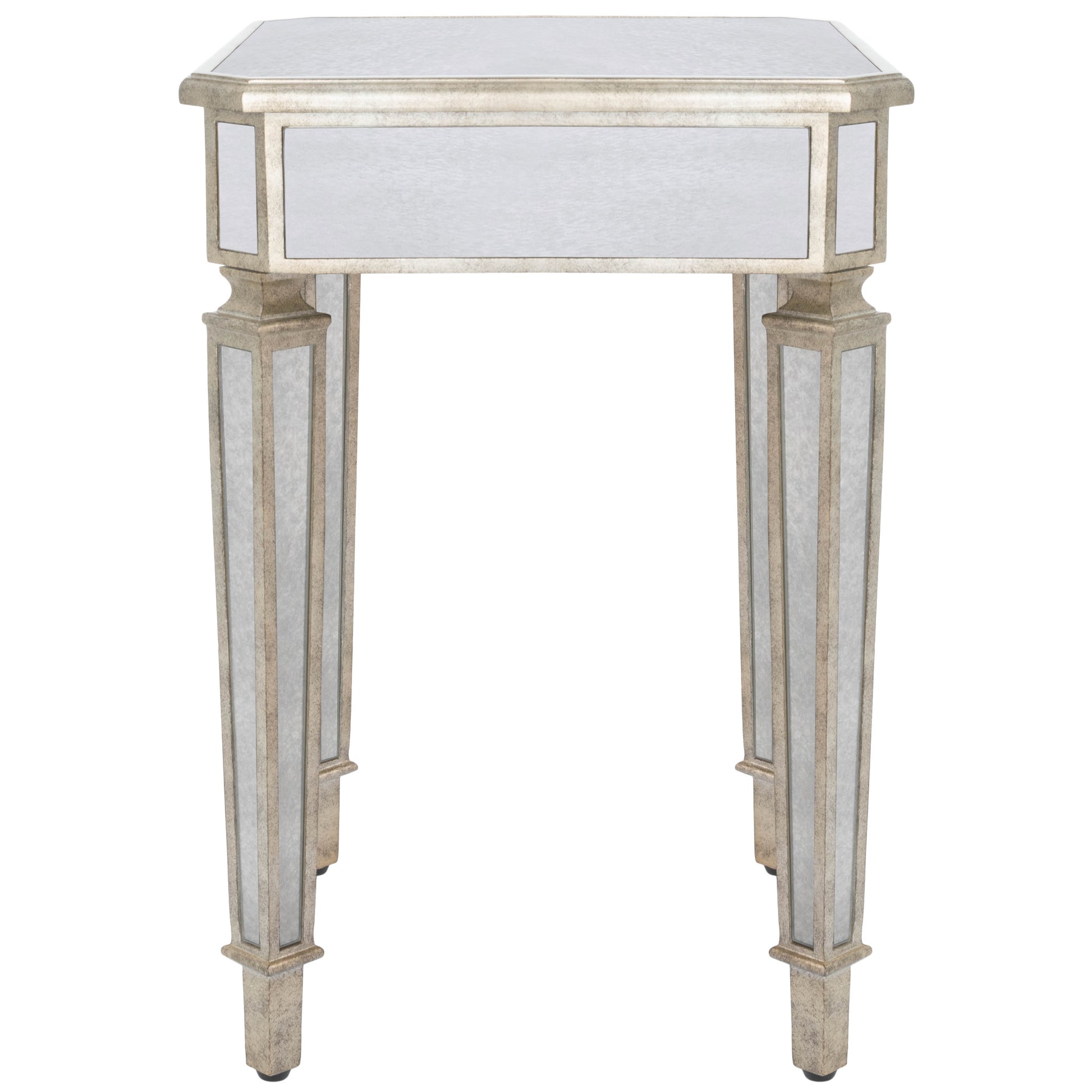 Silver Distressed Glass Square End Table By Homeroots | End Tables | Modishstore - 7