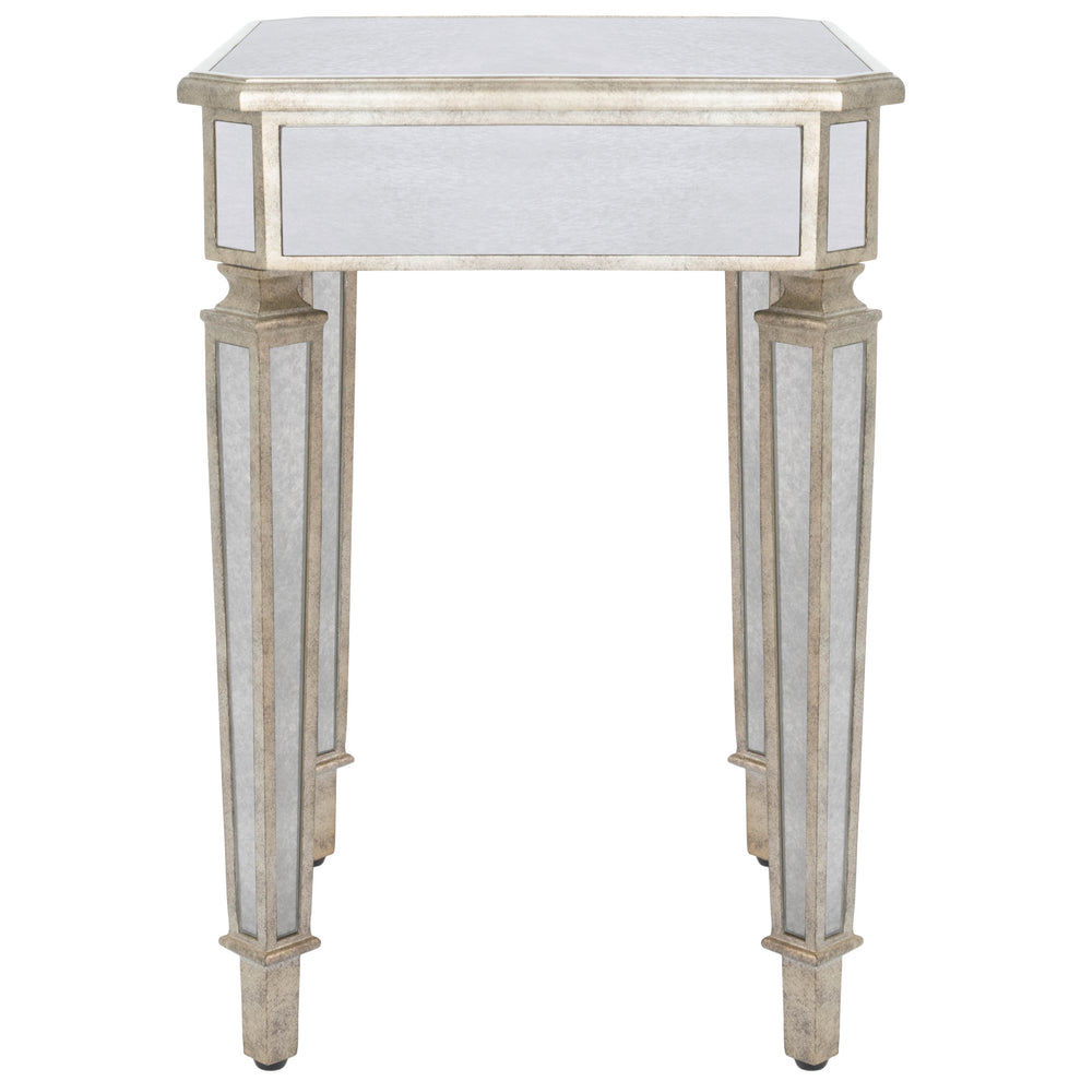 Silver Distressed Glass Square End Table By Homeroots | End Tables | Modishstore - 7