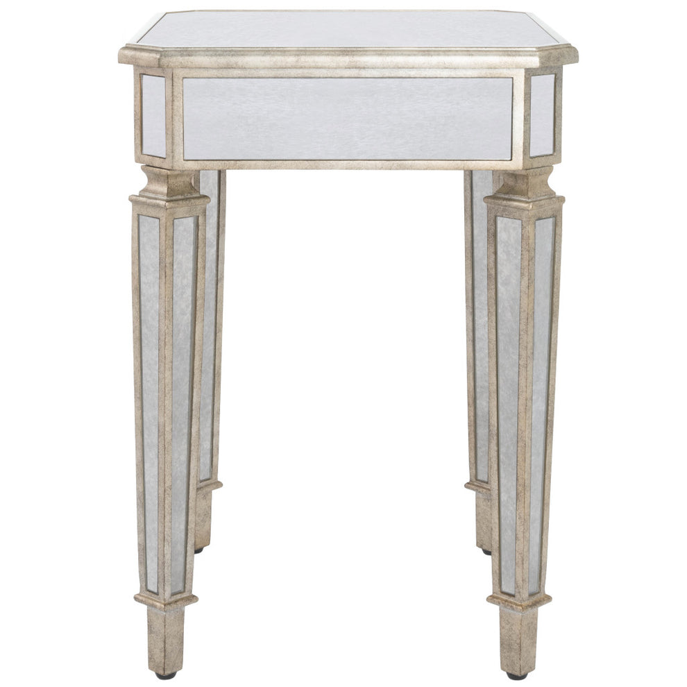 Silver Distressed Glass Square End Table By Homeroots | End Tables | Modishstore - 2