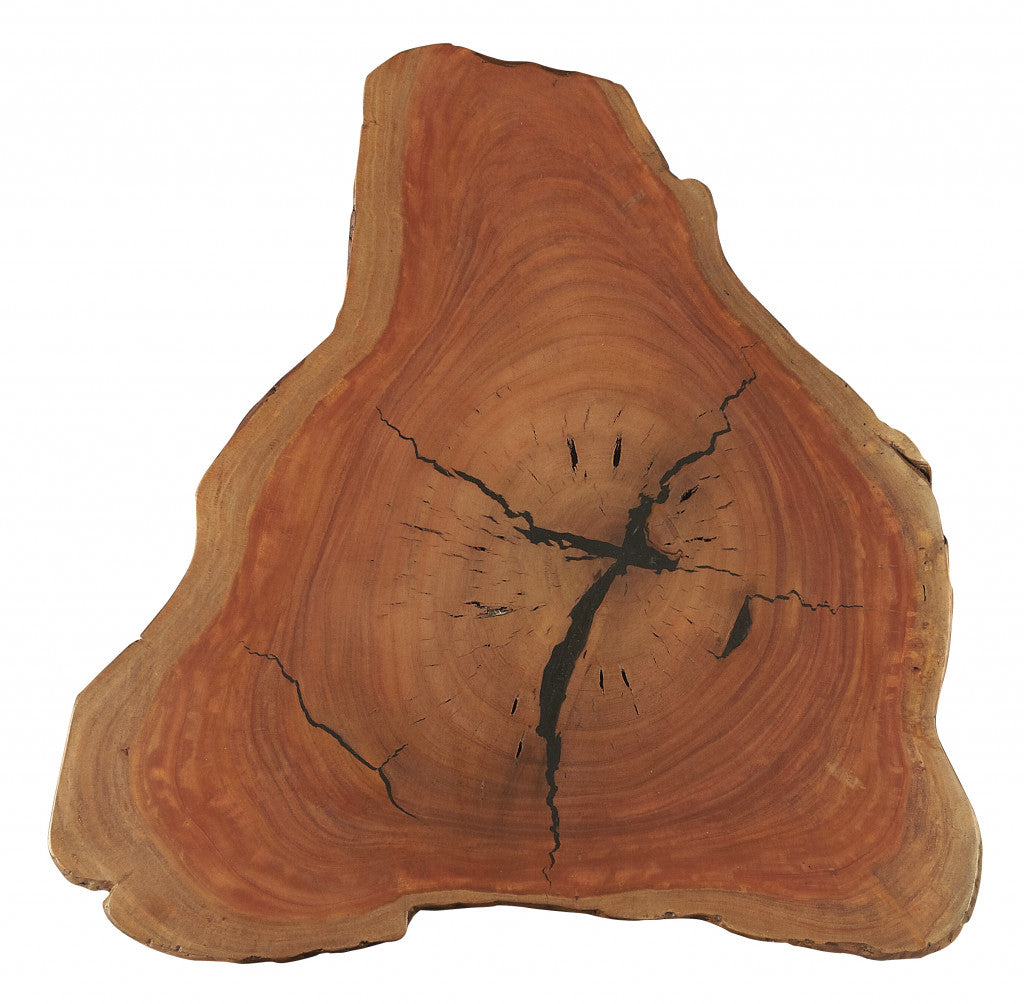 Black And Natural Brown Solid Wood Free Form End Table By Homeroots | End Tables | Modishstore - 1