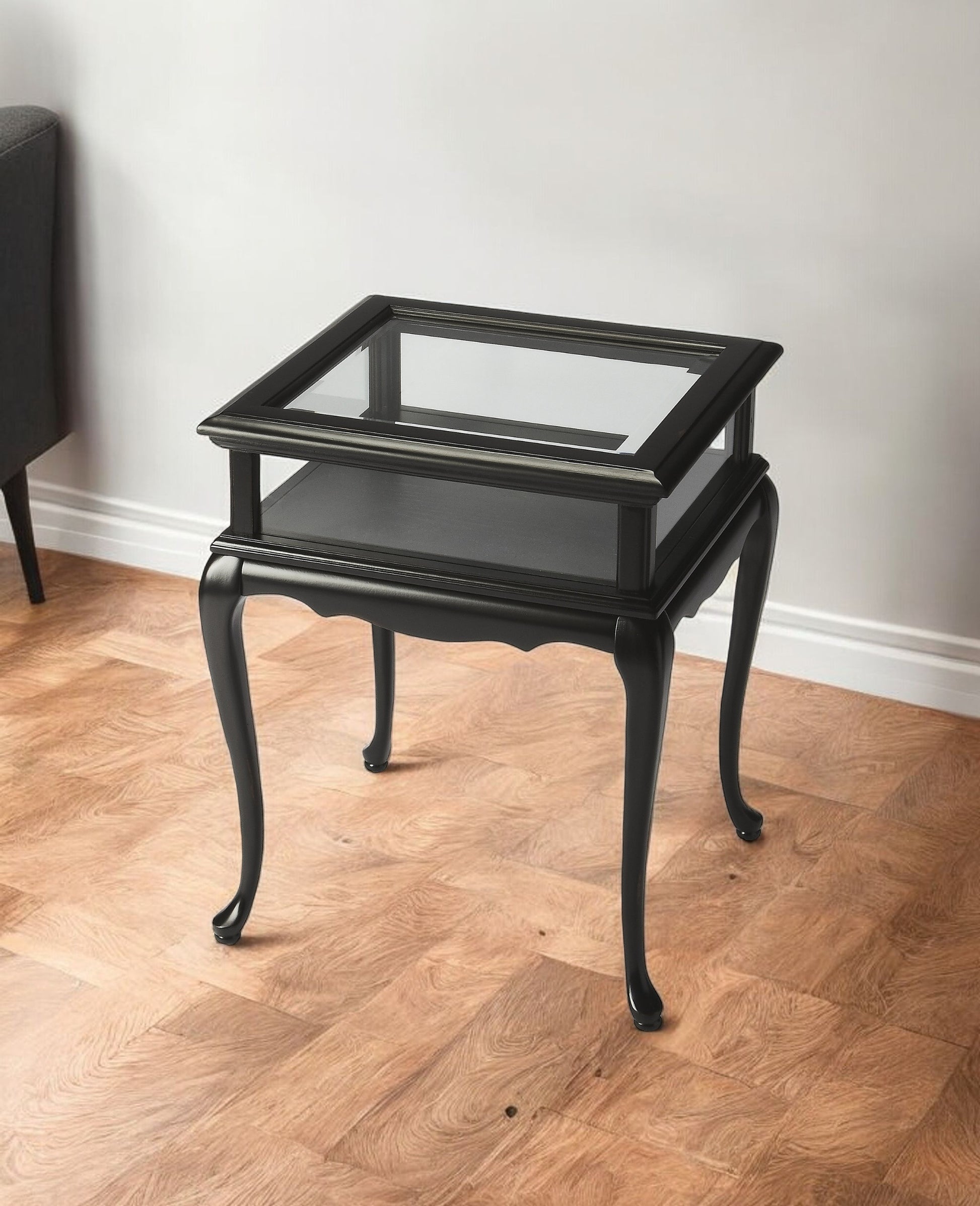 Black Glass End Table By Homeroots | End Tables | Modishstore - 2