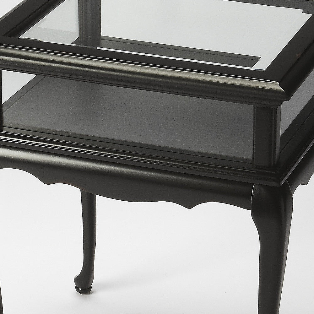 Black Glass End Table By Homeroots | End Tables | Modishstore - 3
