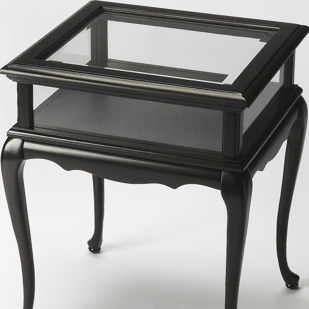 Black Glass End Table By Homeroots | End Tables | Modishstore - 4