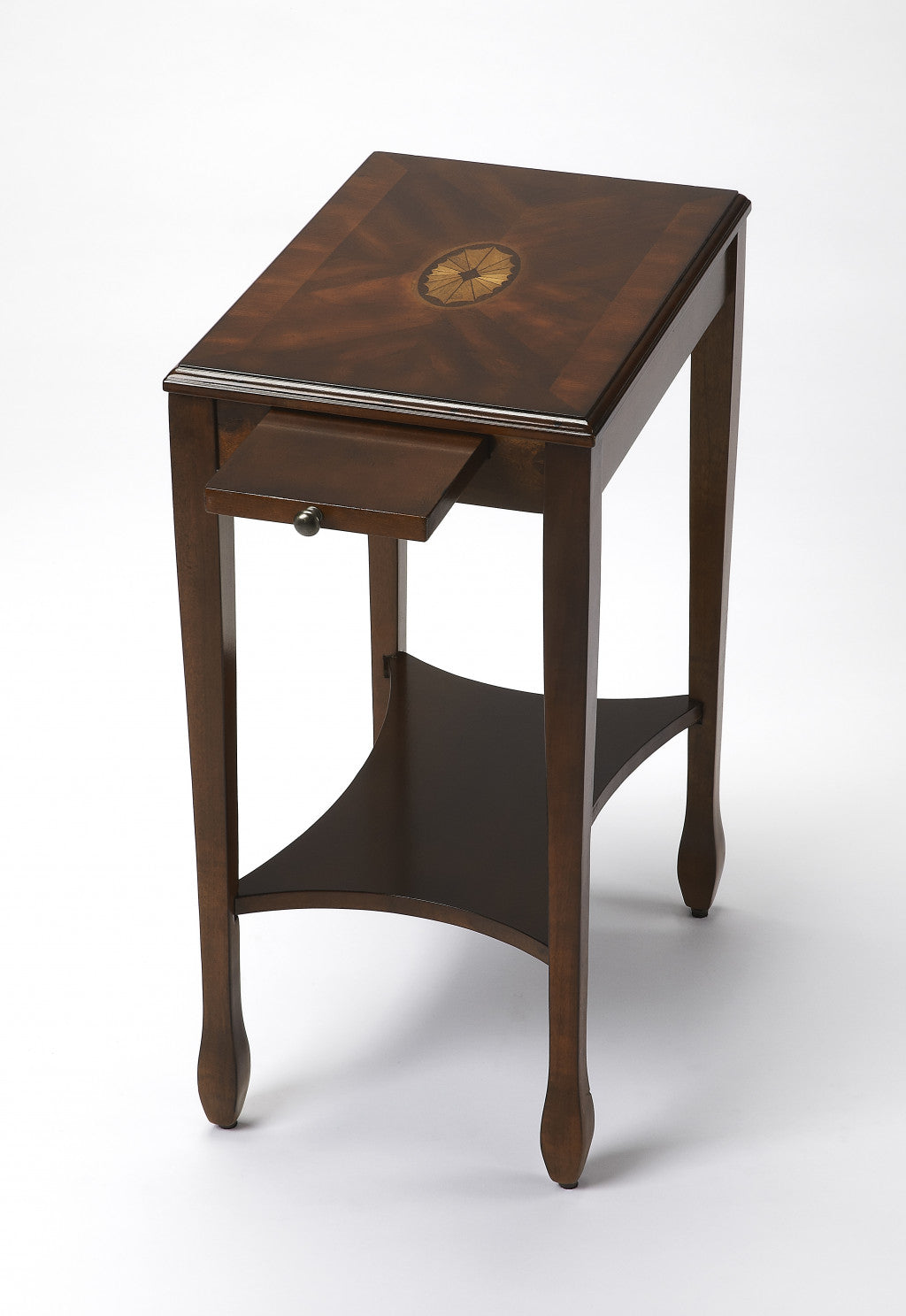 Dark Brown Manufactured Wood Rectangular End Table With Shelf By Homeroots | End Tables | Modishstore - 3