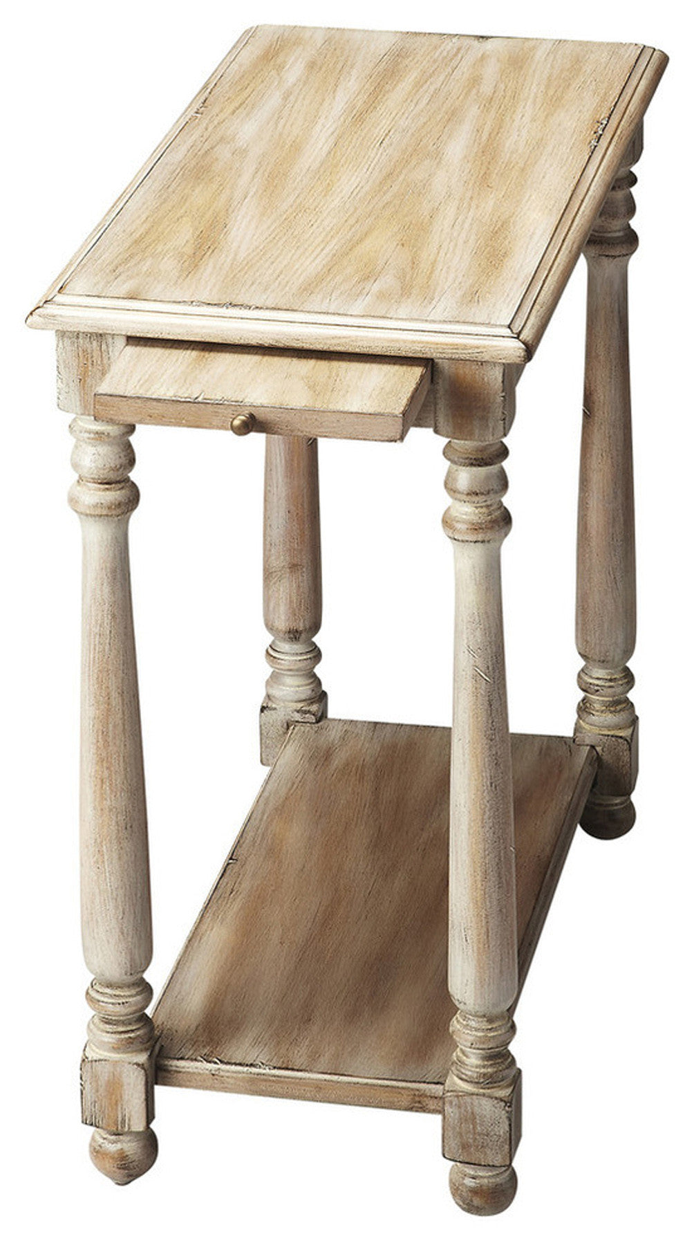Gray End Table With Shelf By Homeroots | End Tables | Modishstore - 1