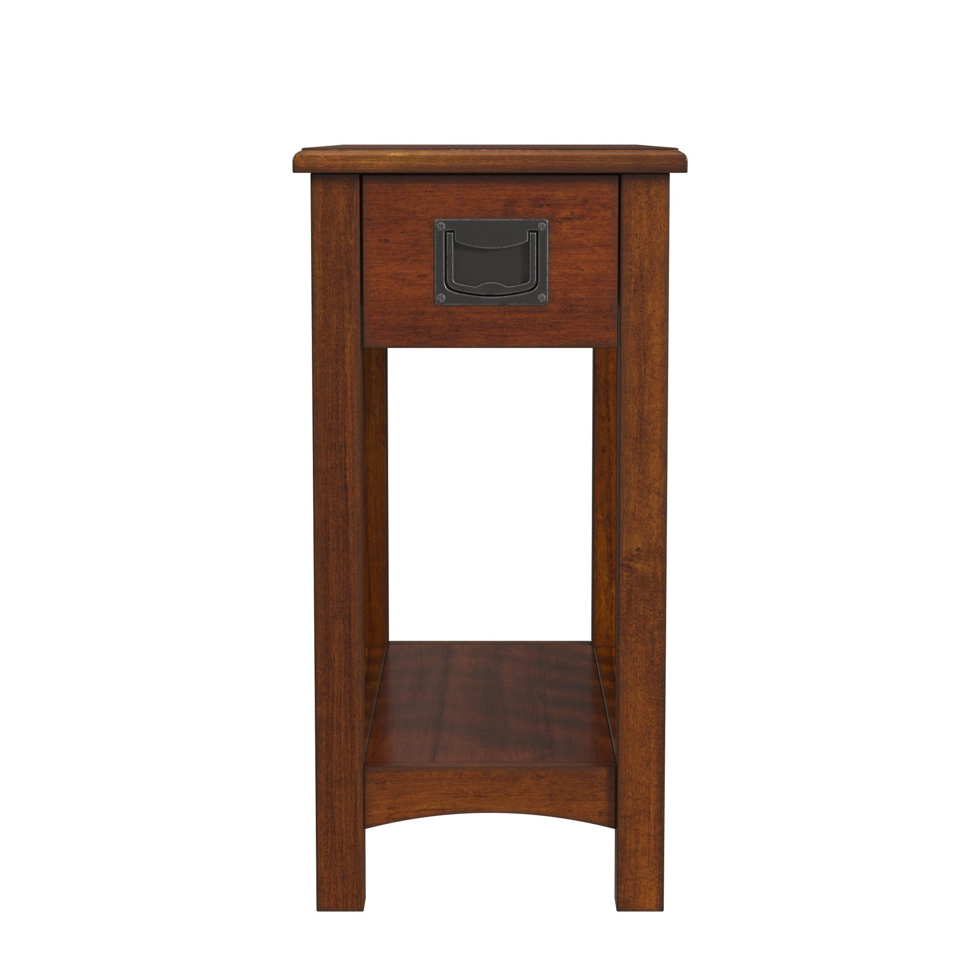 Light Brown Manufactured Wood Rectangular End Table With Drawer And Shelf By Homeroots | End Tables | Modishstore - 3