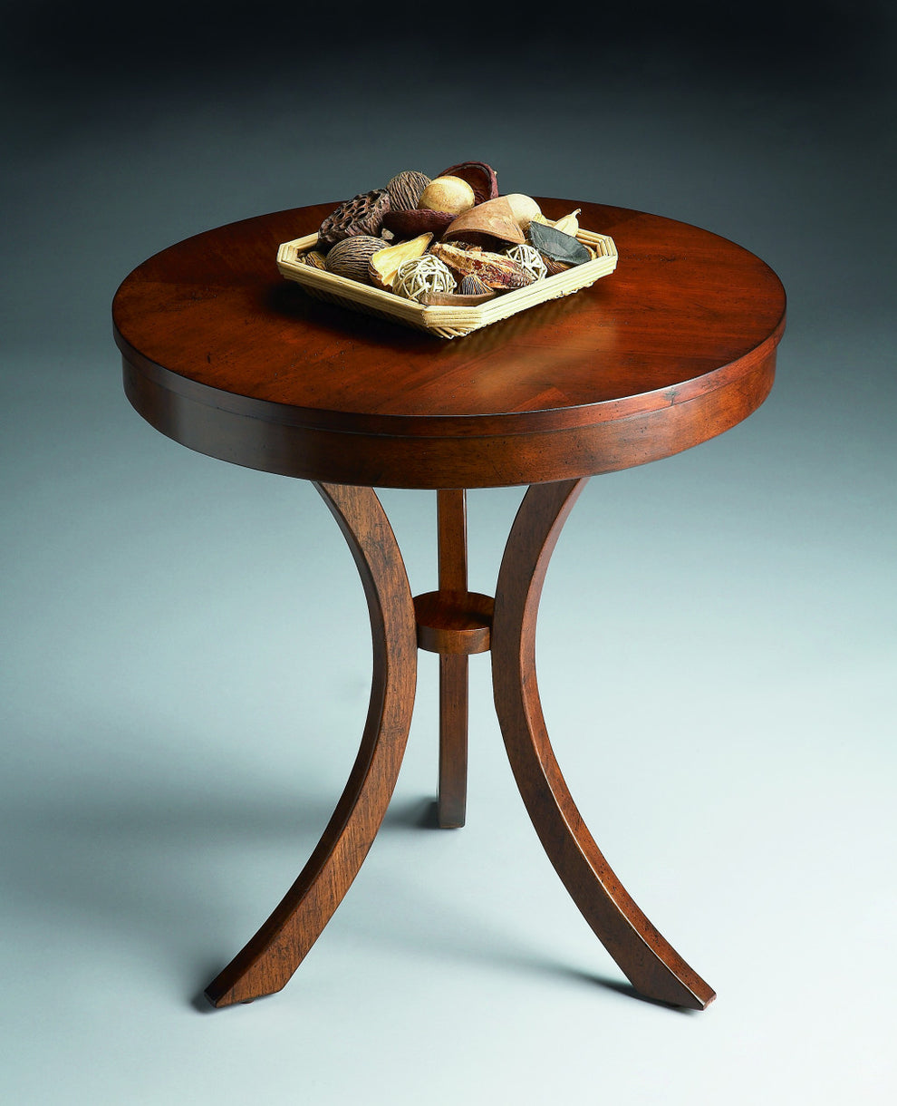 Medium Brown Manufactured Wood Round End Table By Homeroots | End Tables | Modishstore - 5