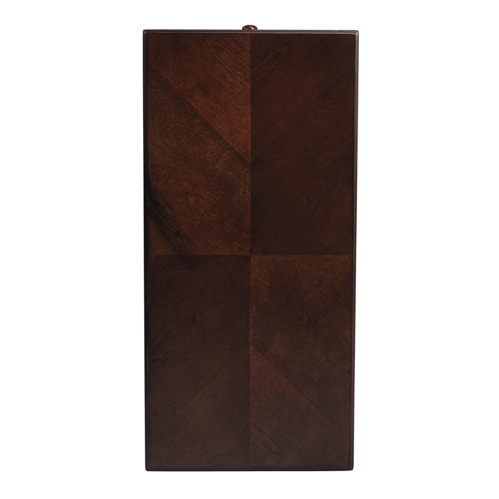 Dark Brown Manufactured Wood Rectangular End Table With Four Drawers And Shelf By Homeroots | End Tables | Modishstore - 3