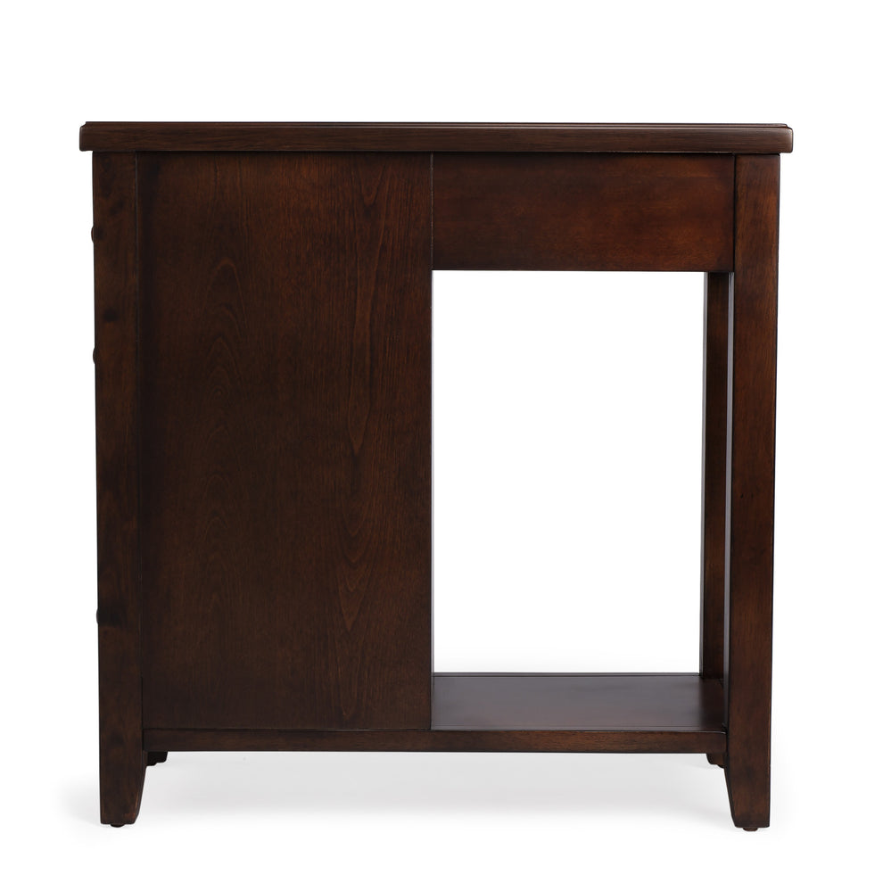 Dark Brown Manufactured Wood Rectangular End Table With Four Drawers And Shelf By Homeroots | End Tables | Modishstore - 4