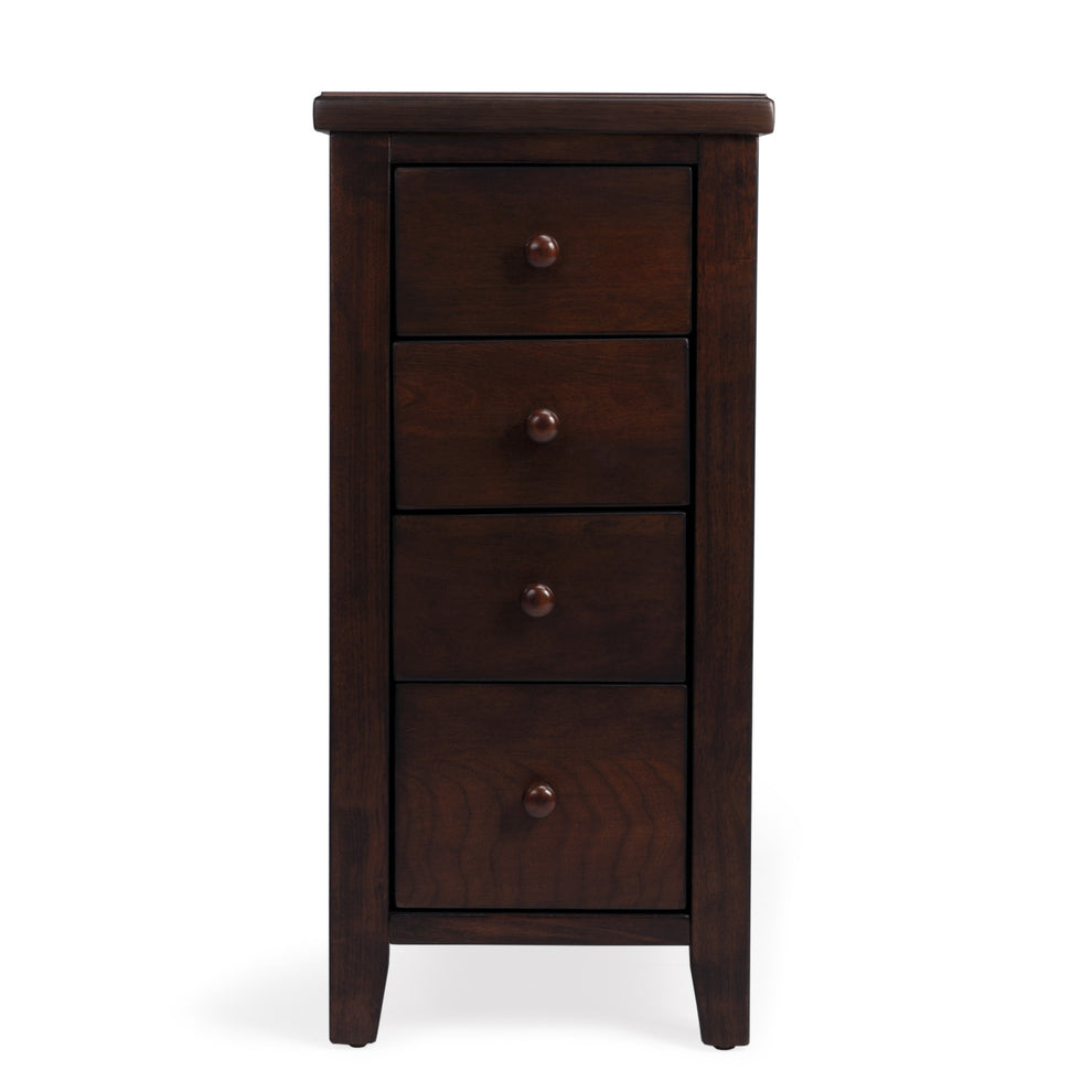 Dark Brown Manufactured Wood Rectangular End Table With Four Drawers And Shelf By Homeroots | End Tables | Modishstore - 5