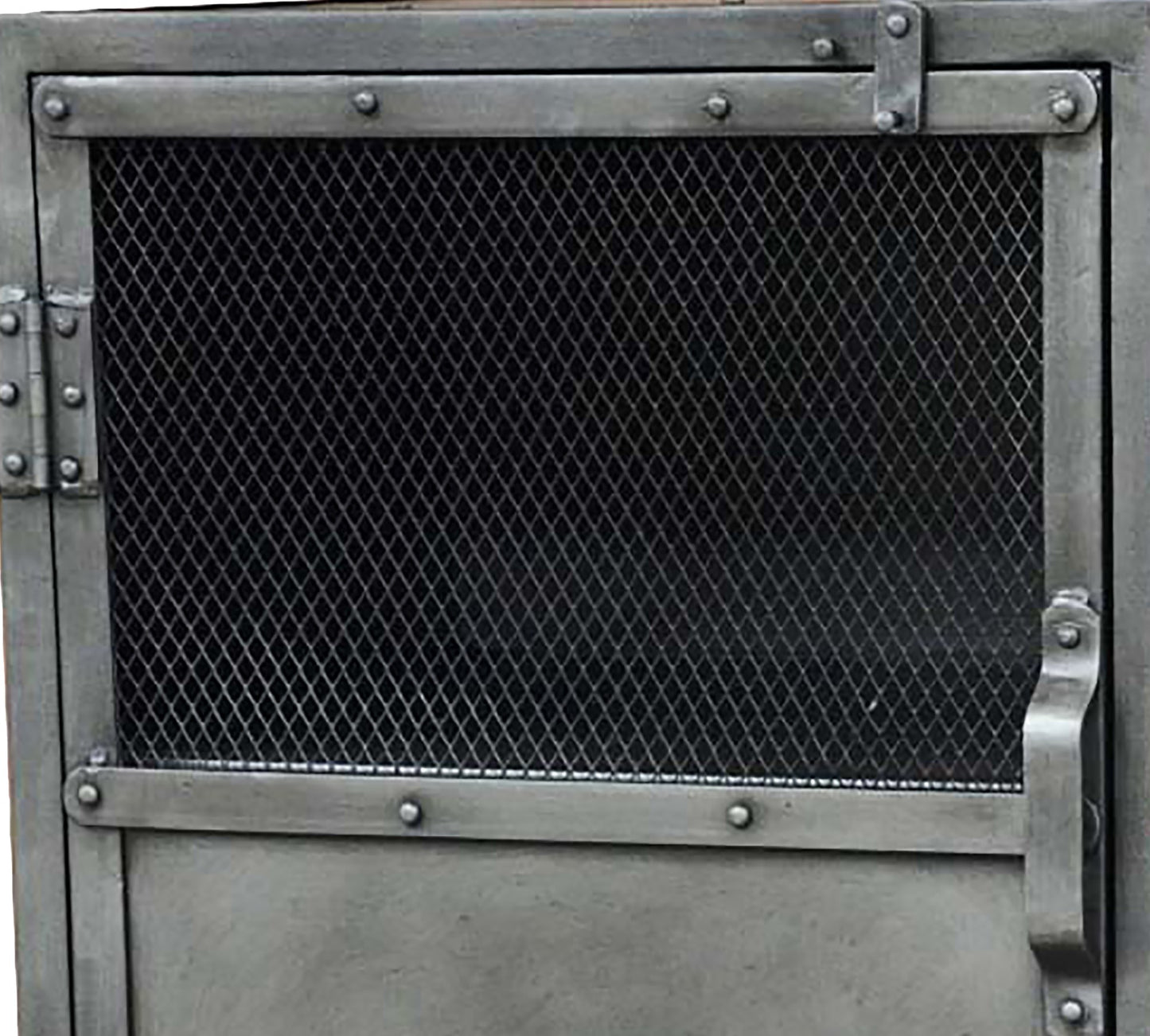 Silver Metal Accent Cabinet With Two Shelves By Homeroots | Cabinets | Modishstore - 5