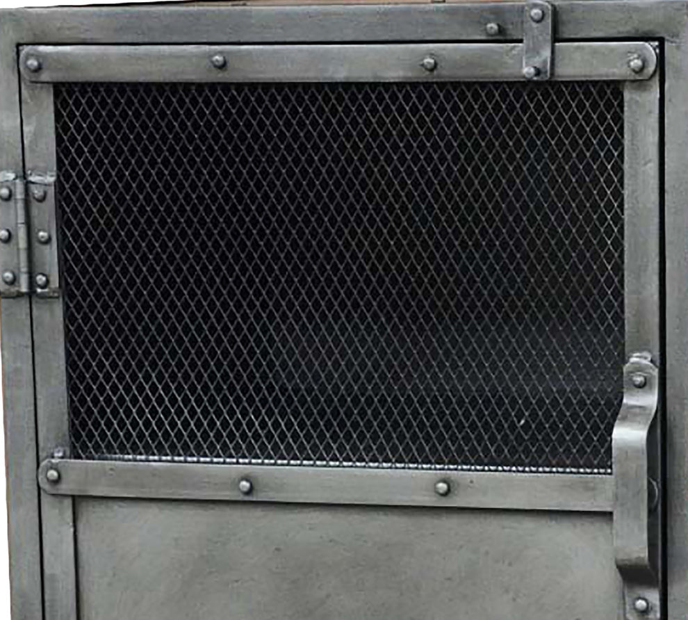Silver Metal Accent Cabinet With Two Shelves By Homeroots | Cabinets | Modishstore - 5
