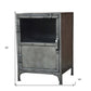 Silver Metal Accent Cabinet With Two Shelves By Homeroots | Cabinets | Modishstore - 7