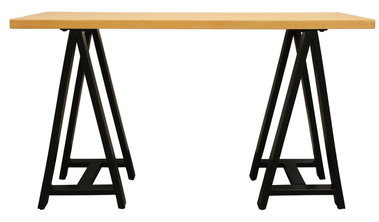 Natural and Black Solid Wood A Frame Console Table By Homeroots | Console Tables | Modishstore - 3