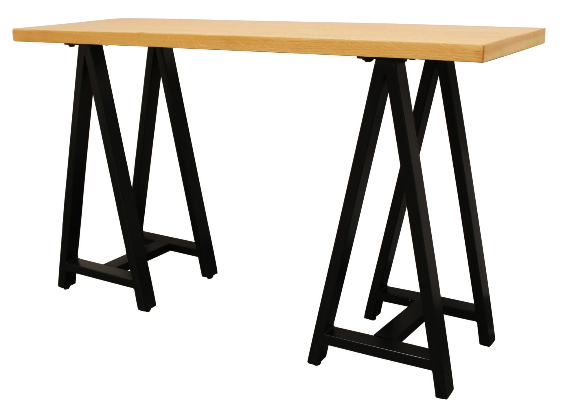 Natural and Black Solid Wood A Frame Console Table By Homeroots | Console Tables | Modishstore - 2