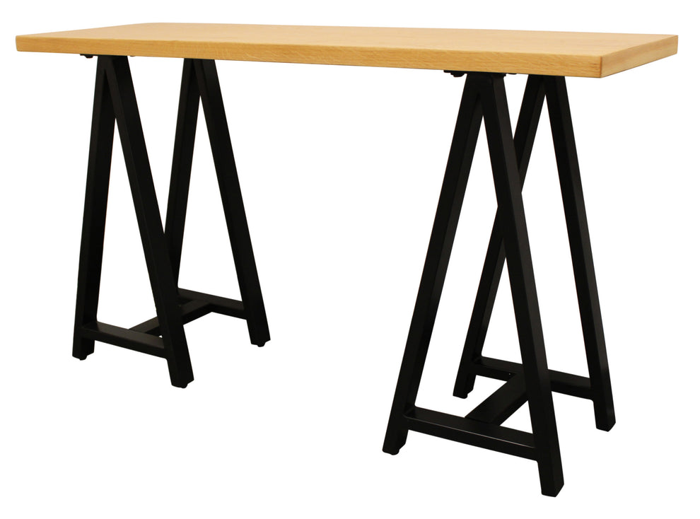 Natural and Black Solid Wood A Frame Console Table By Homeroots | Console Tables | Modishstore - 2