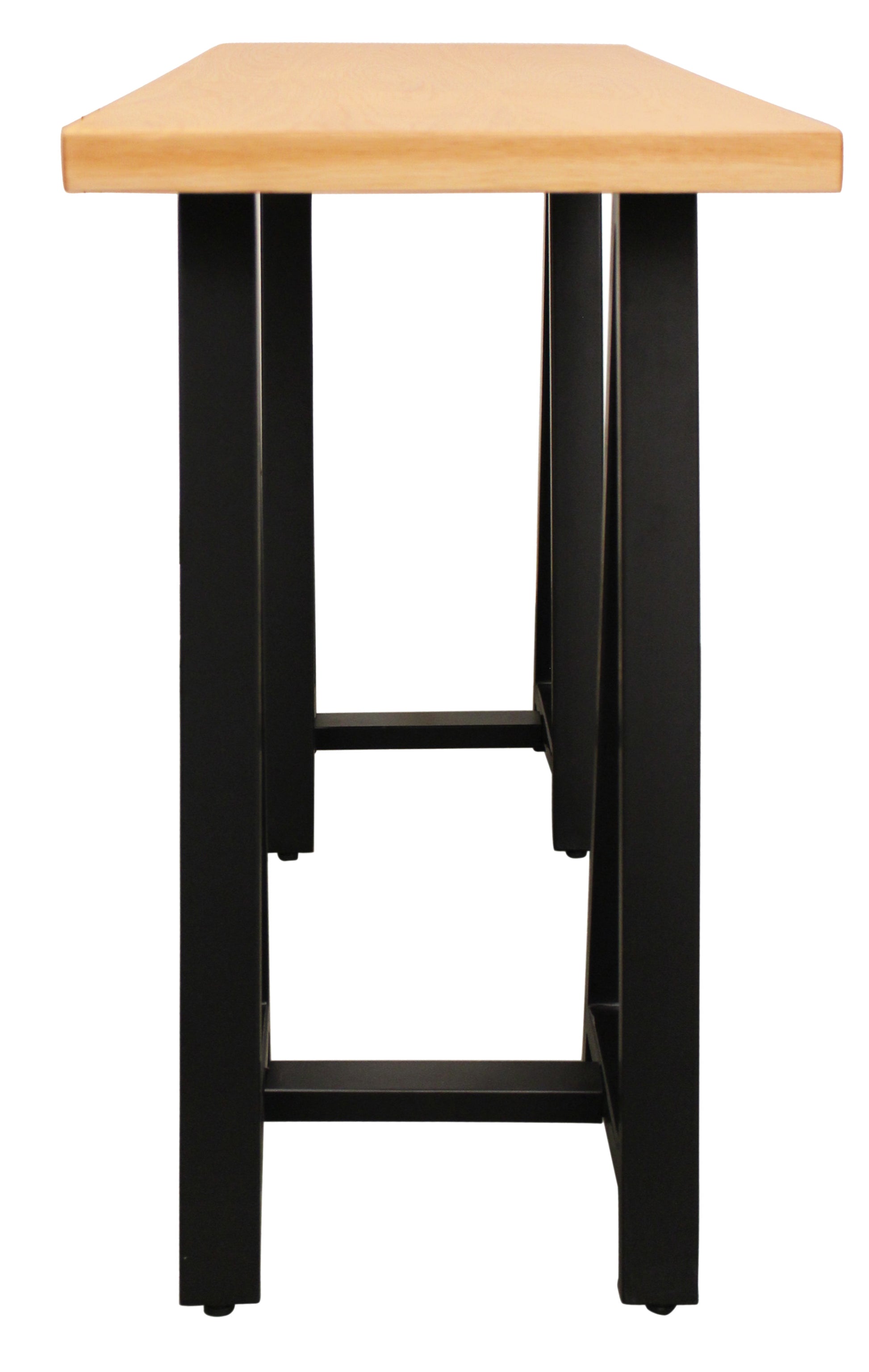 Natural and Black Solid Wood A Frame Console Table By Homeroots | Console Tables | Modishstore - 4