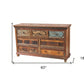 Brown Solid Wood Seven Drawer Triple Dresser By Homeroots | Dressers | Modishstore - 5
