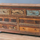 Brown Solid Wood Seven Drawer Triple Dresser By Homeroots | Dressers | Modishstore - 1