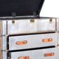 Silver Aluminum Four Drawer Dresser By Homeroots | Dressers | Modishstore - 5