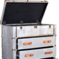 Silver Aluminum Four Drawer Dresser By Homeroots | Dressers | Modishstore - 4
