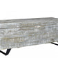 Gray and Black Distressed Solid Wood Storage Bench with Flip Top By Homeroots | Benches | Modishstore - 3