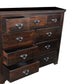 Brown Solid Wood Nine Drawer Double Dresser By Homeroots | Dressers | Modishstore - 3