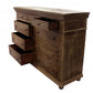 Tobacco Solid Wood Nine Drawer Gentleman's Chest By Homeroots | Dressers | Modishstore - 1