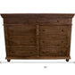 Tobacco Solid Wood Nine Drawer Gentleman's Chest By Homeroots | Dressers | Modishstore - 5