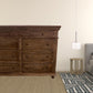 Tobacco Solid Wood Nine Drawer Gentleman's Chest By Homeroots | Dressers | Modishstore - 4