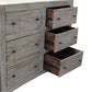 Brown Solid Wood Six Drawer Double Dresser By Homeroots | Dressers | Modishstore - 3