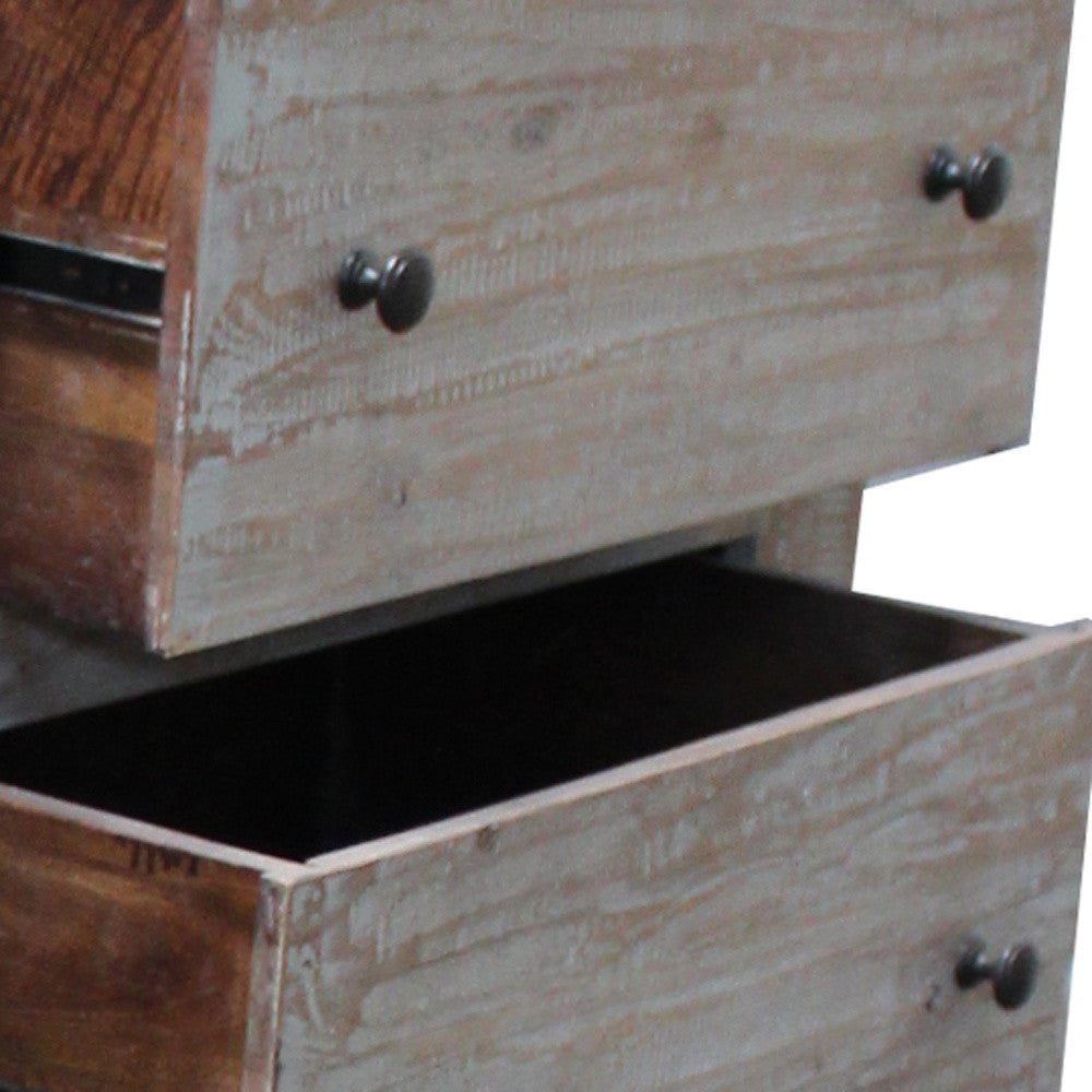 Brown Solid Wood Six Drawer Double Dresser By Homeroots | Dressers | Modishstore - 4