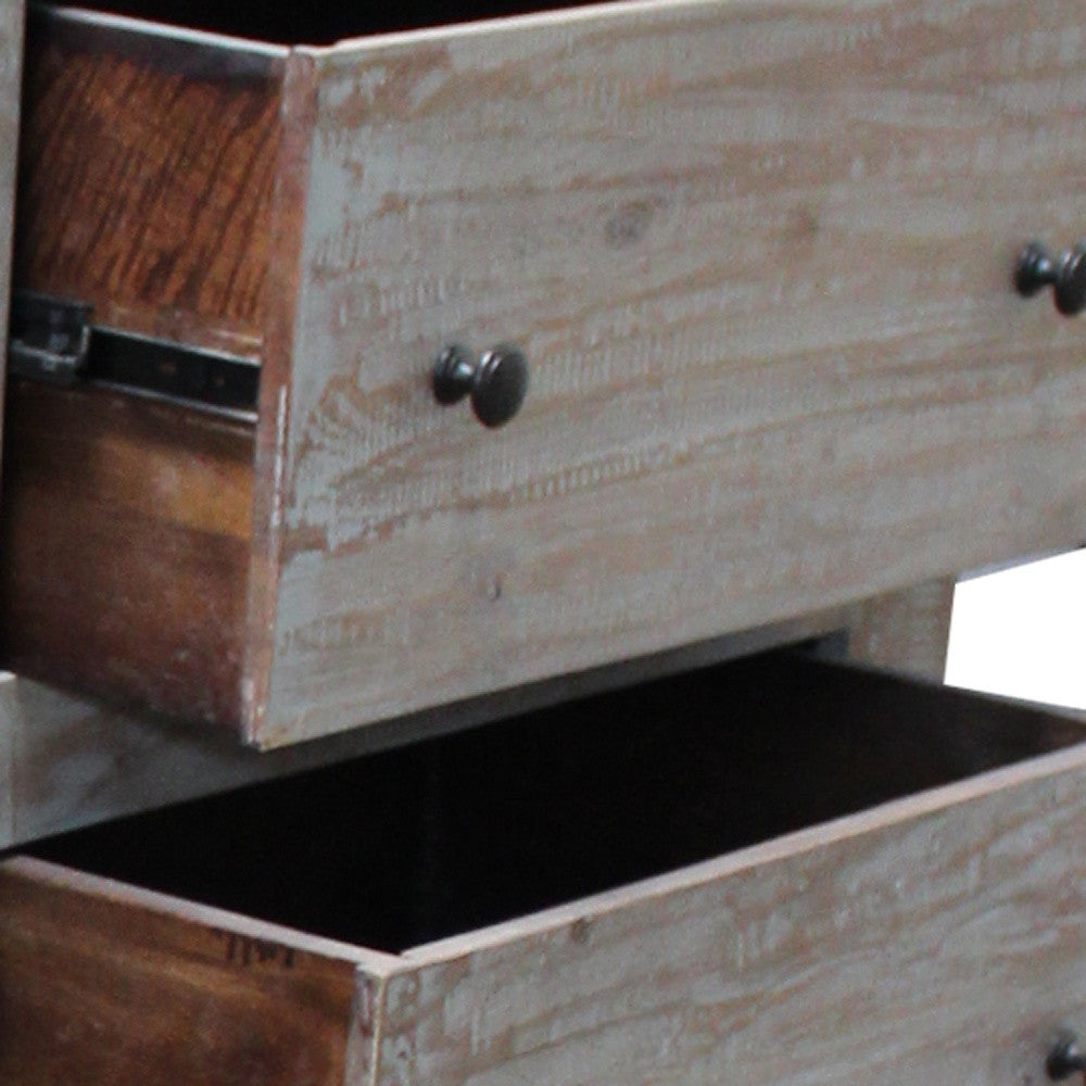 Brown Solid Wood Six Drawer Double Dresser By Homeroots | Dressers | Modishstore - 6
