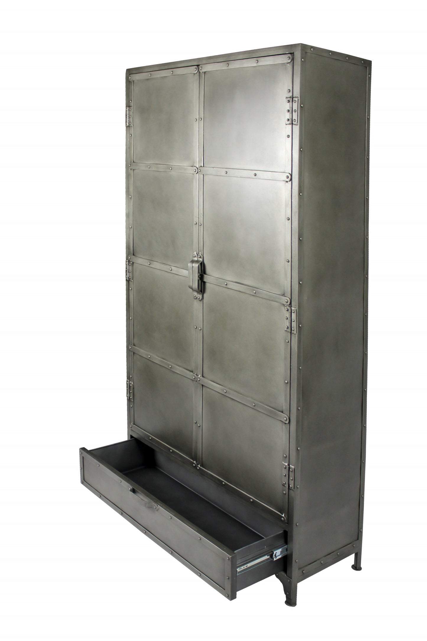 Silver Iron Drawer Combo Dresser By Homeroots | Dressers | Modishstore - 3