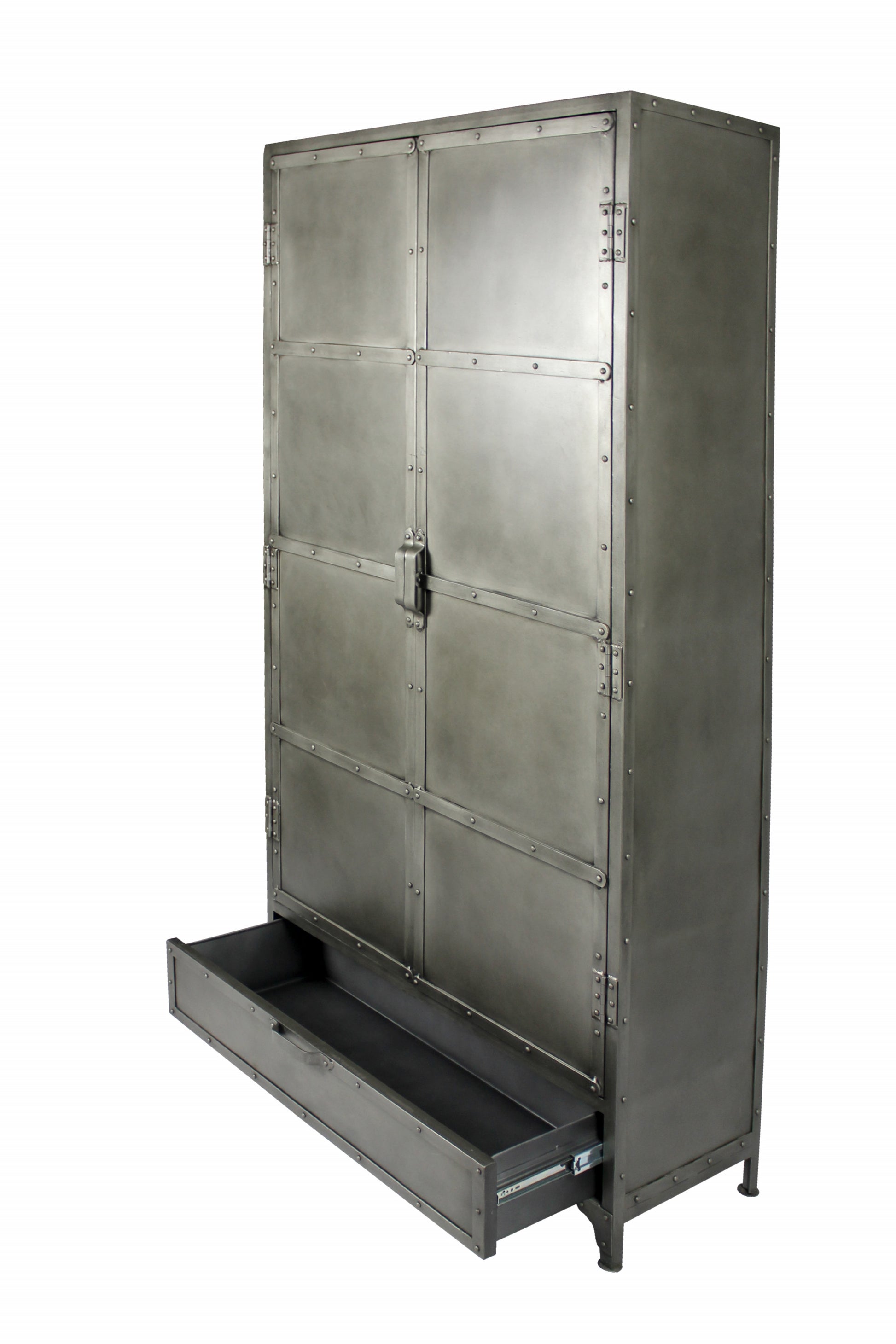 Silver Iron Drawer Combo Dresser By Homeroots | Dressers | Modishstore - 3
