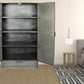 Silver Iron Drawer Combo Dresser By Homeroots | Dressers | Modishstore - 4