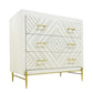 Ivory Solid Wood Three Drawer Dresser By Homeroots | Dressers | Modishstore - 2