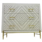 Ivory Solid Wood Three Drawer Dresser By Homeroots | Dressers | Modishstore - 1