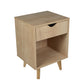 Natural One Drawer Nightstand By Homeroots | Nightstands | Modishstore - 2