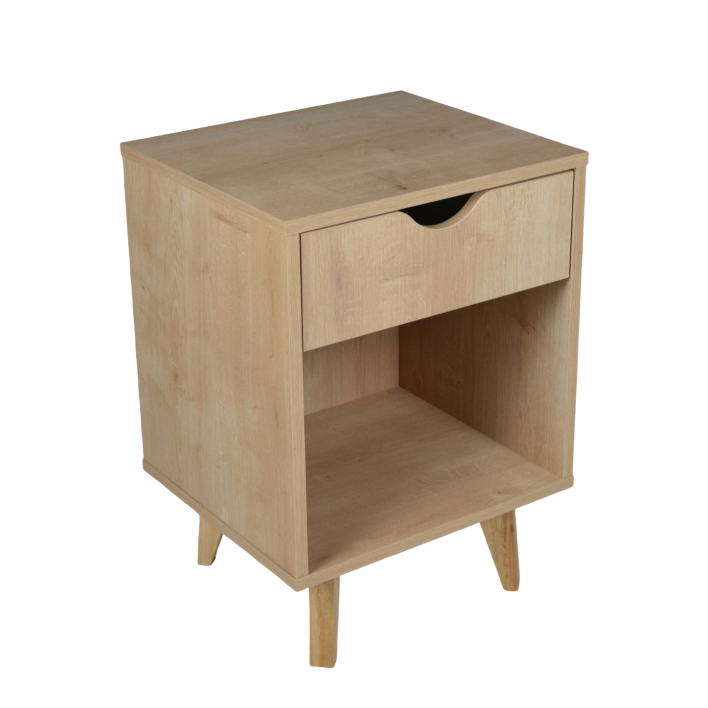 Natural One Drawer Nightstand By Homeroots | Nightstands | Modishstore - 2