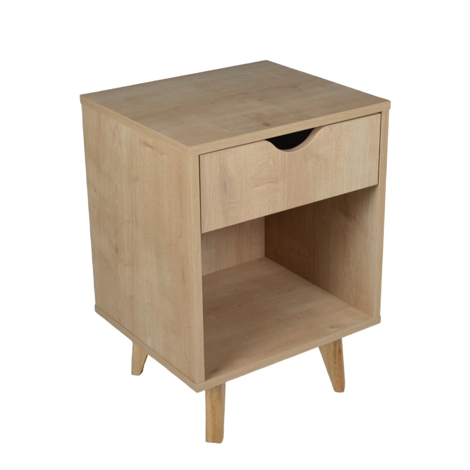 Natural One Drawer Nightstand By Homeroots | Nightstands | Modishstore - 2